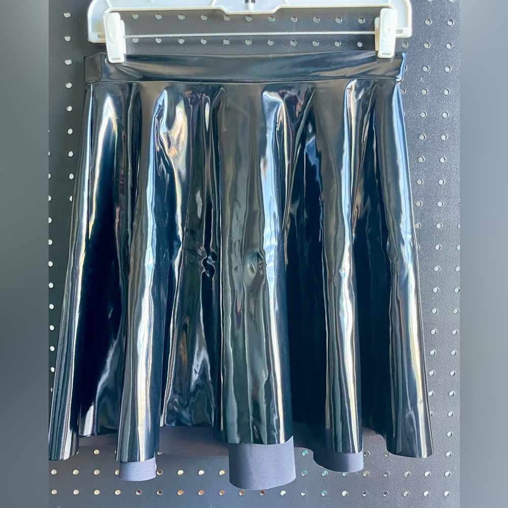 Blackmilk PVC Skater Skirt. Size M